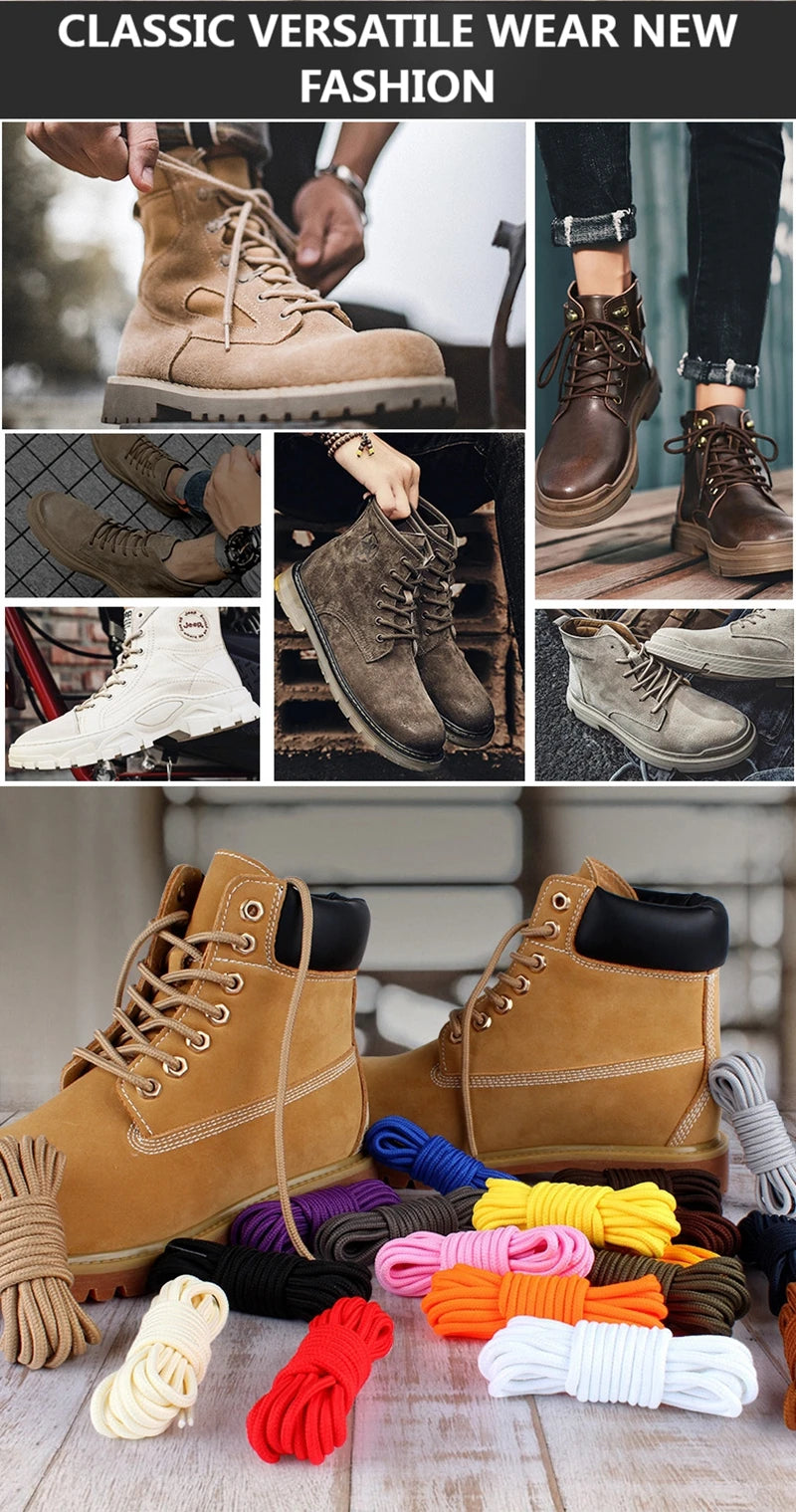 21 Colors Round Shoe Laces Polyester Solid Shoelaces Outdoor Leisure Sneakers Boots Shoes Lace 70cm/90cm/120cm/150cm 1 Pair