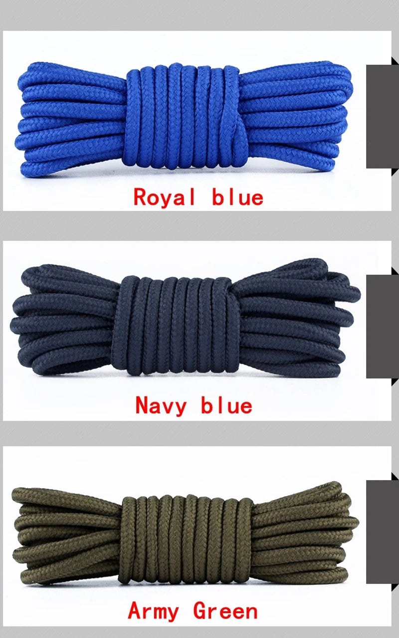 21 Colors Round Shoe Laces Polyester Solid Shoelaces Outdoor Leisure Sneakers Boots Shoes Lace 70cm/90cm/120cm/150cm 1 Pair