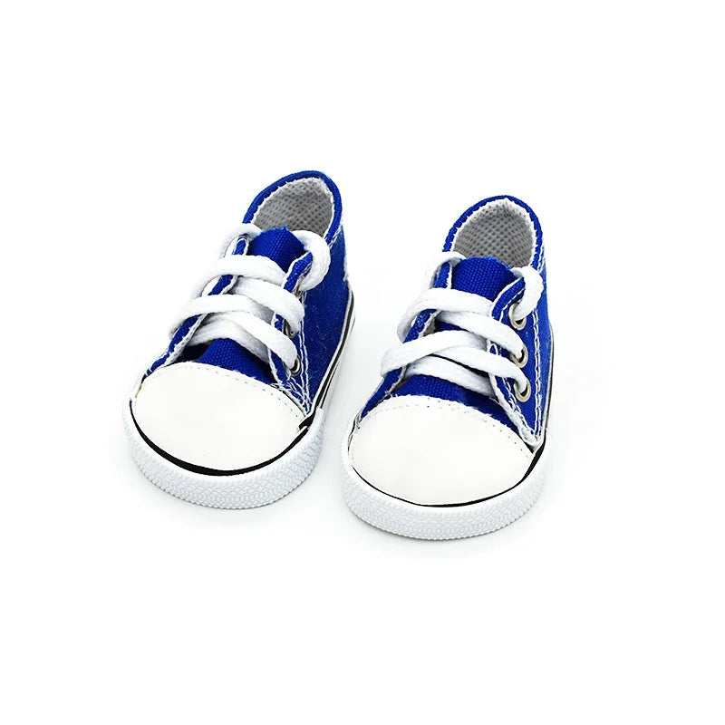 7cm Sneakers Fits 18Inch American Girl Doll, 17inch 43cm Baby Doll Shoes, 45cm Our Generation Girl Doll Accessories
