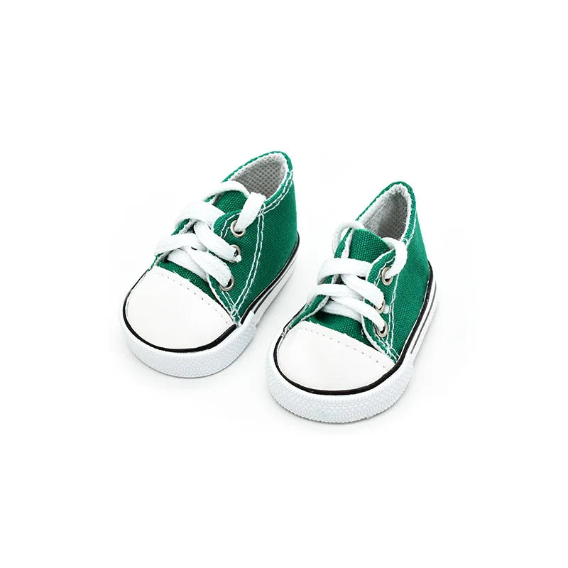 7cm Sneakers Fits 18Inch American Girl Doll, 17inch 43cm Baby Doll Shoes, 45cm Our Generation Girl Doll Accessories
