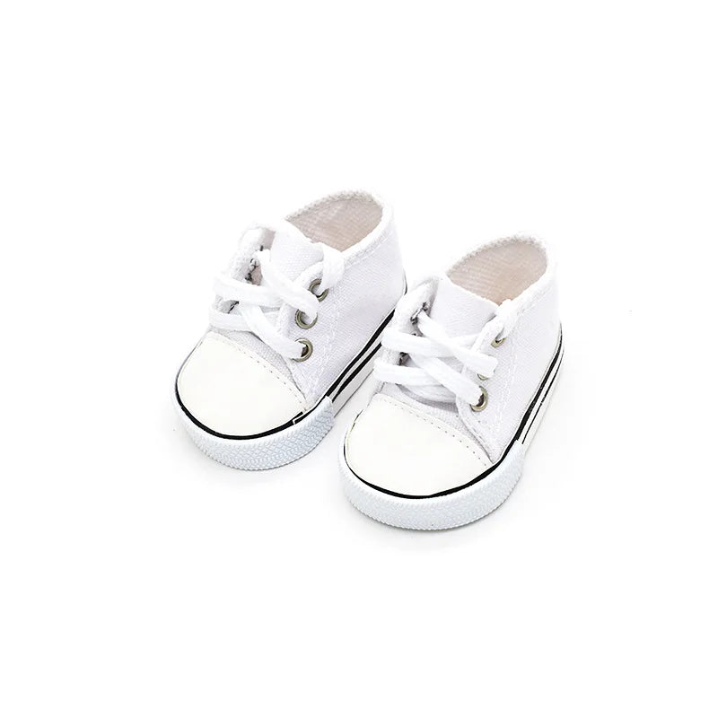 7cm Sneakers Fits 18Inch American Girl Doll, 17inch 43cm Baby Doll Shoes, 45cm Our Generation Girl Doll Accessories