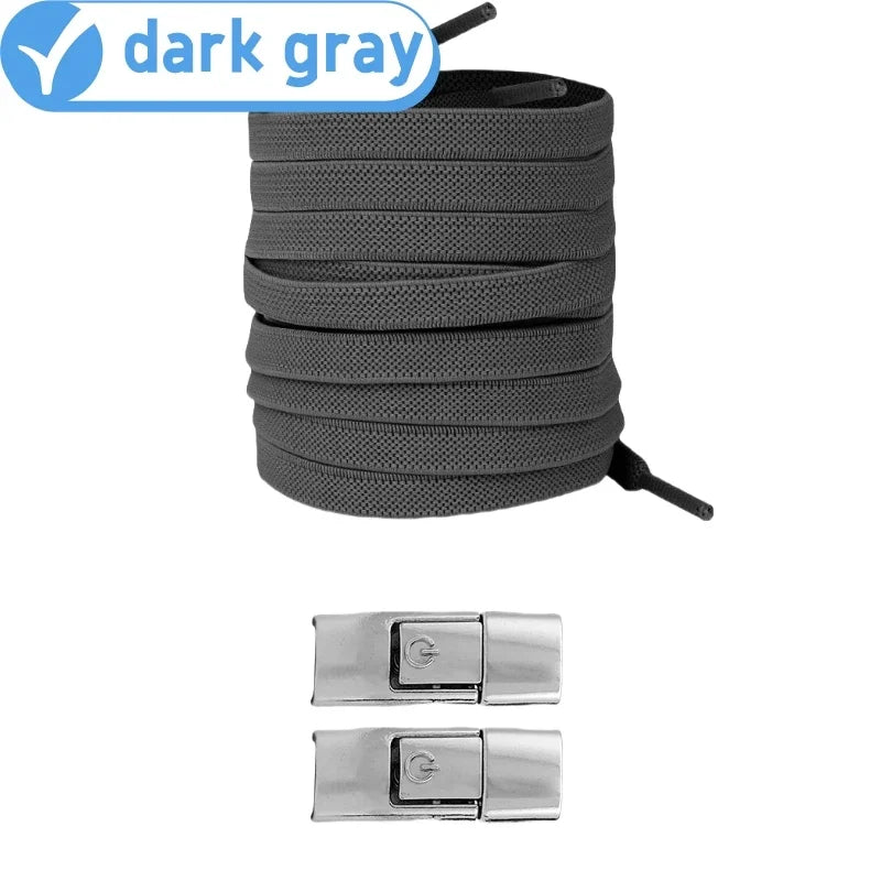 New Press Lock Shoelaces Without ties Gradient Flats Elastic Laces Sneakers Kids Adult No Tie Shoe laces for Shoes Accessories