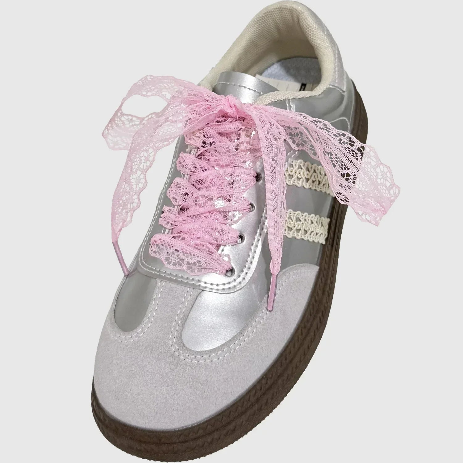 Hot Sale Lace Shoelaces for Women Casual Shoes 2.9CM Width Flat Shoelace for Sneakers Black White Shoe Laces Accessorices