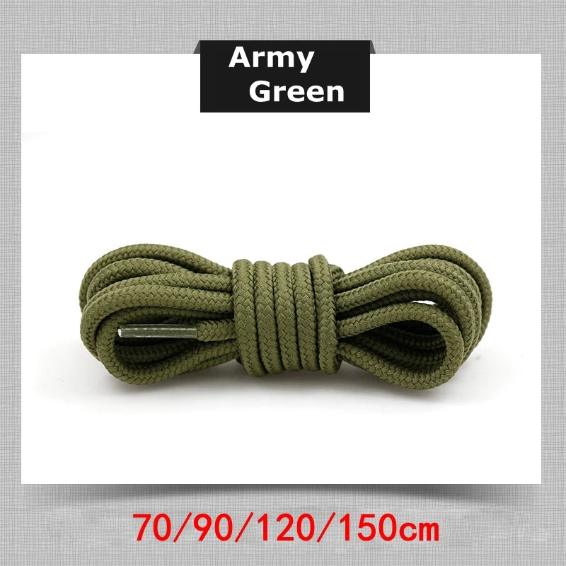 21 Colors Round Shoe Laces Polyester Solid Shoelaces Outdoor Leisure Sneakers Boots Shoes Lace 70cm/90cm/120cm/150cm 1 Pair
