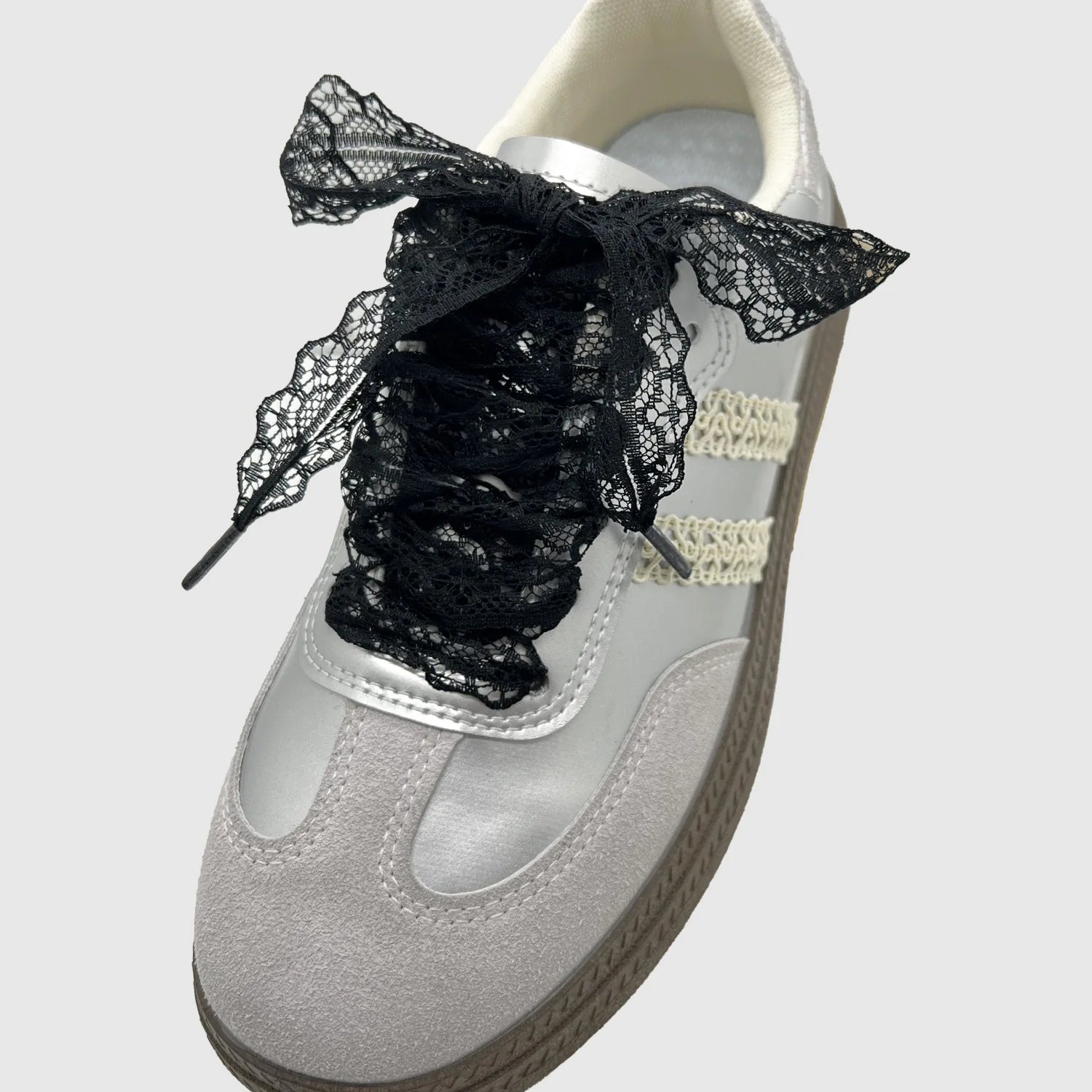 Hot Sale Lace Shoelaces for Women Casual Shoes 2.9CM Width Flat Shoelace for Sneakers Black White Shoe Laces Accessorices