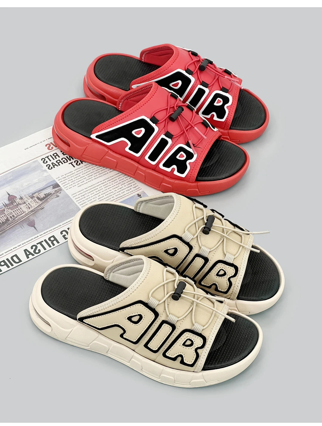 Slippers Men Air Cushion Design Slide Man Summer New PVC Soft Non-slip Men's Sports Slippers for Men Flip Flops Chanclas Hombre