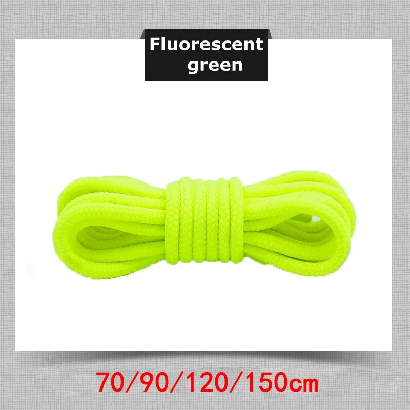 21 Colors Round Shoe Laces Polyester Solid Shoelaces Outdoor Leisure Sneakers Boots Shoes Lace 70cm/90cm/120cm/150cm 1 Pair