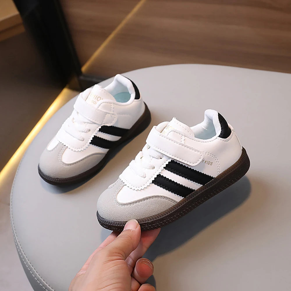 Spring Sport Shoes For Children PU Leather Ergonomics Kids Sneakers Soft-soled Children's Sneakers Boy's Girl's Tennis Shoes