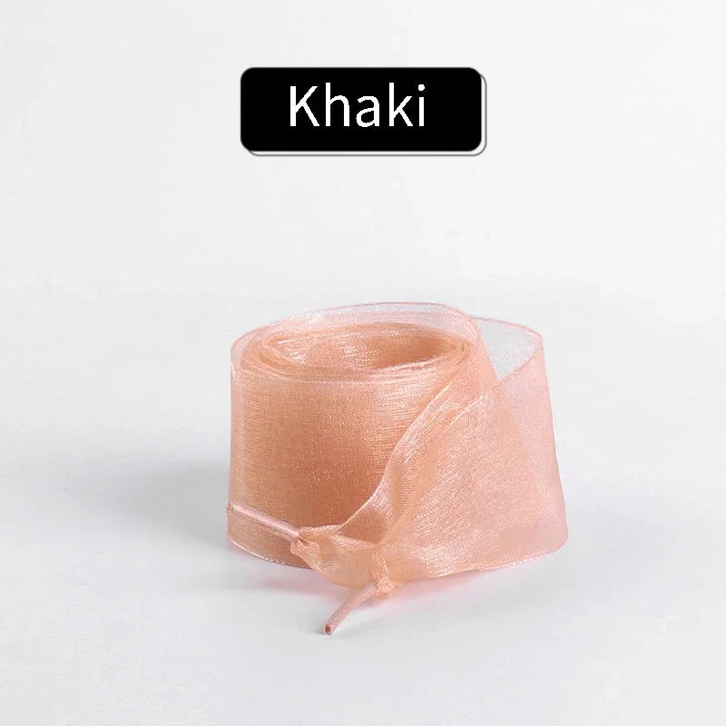 New 4CM Width Flat Silk Shoelace Chiffon Yarn Shoelaces Sneakers Rope Shoe Laces for Shoes 100/120/140/160CM Shoes Accessories
