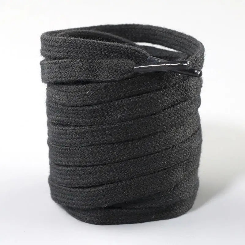 1Pair Cotton Flat Shoelaces Sneakers Canvas Shoe laces Women Men Shoelace White Black Beige Classic Laces for Shoes Strings