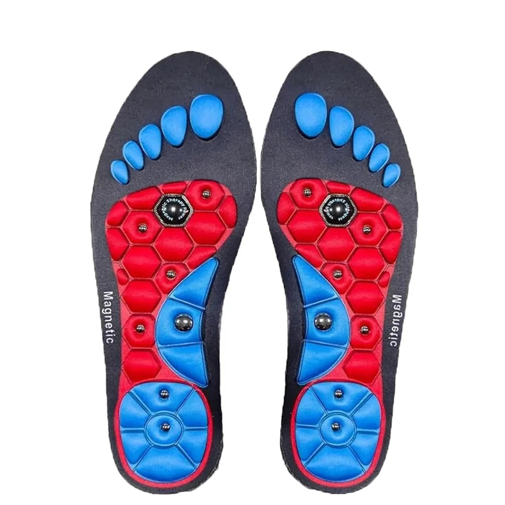 1Pair Acupressure Magnetic Therapy Insoles Slimming Breathable Running Shoes Cushion Feet Health Care Arch Support Sport Insoles