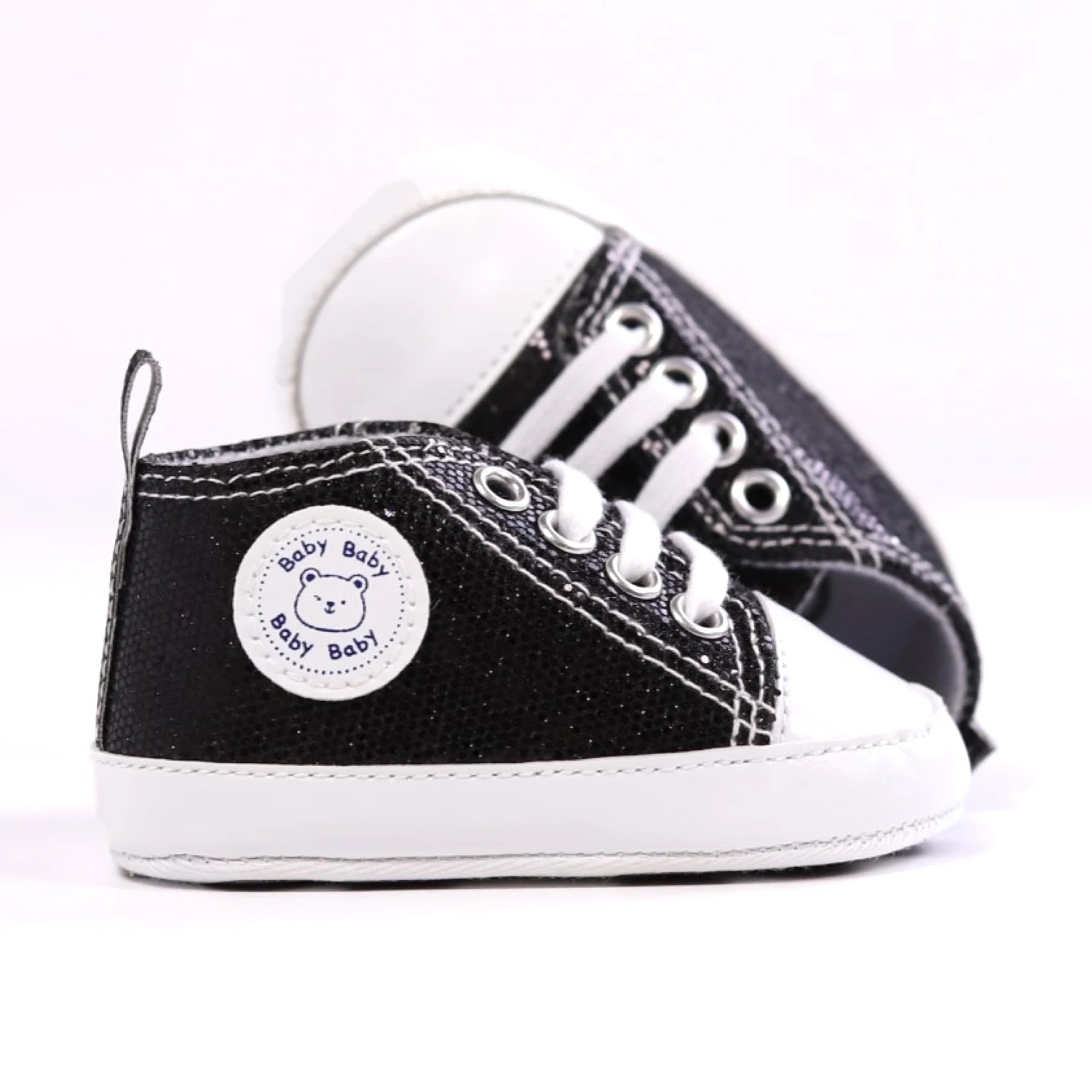 Trendy Comfortable Sequin Sneakers For Baby Boys, Lightweight Non Slip Shoes For Indoor Outdoor Walking, Spring And Autumn