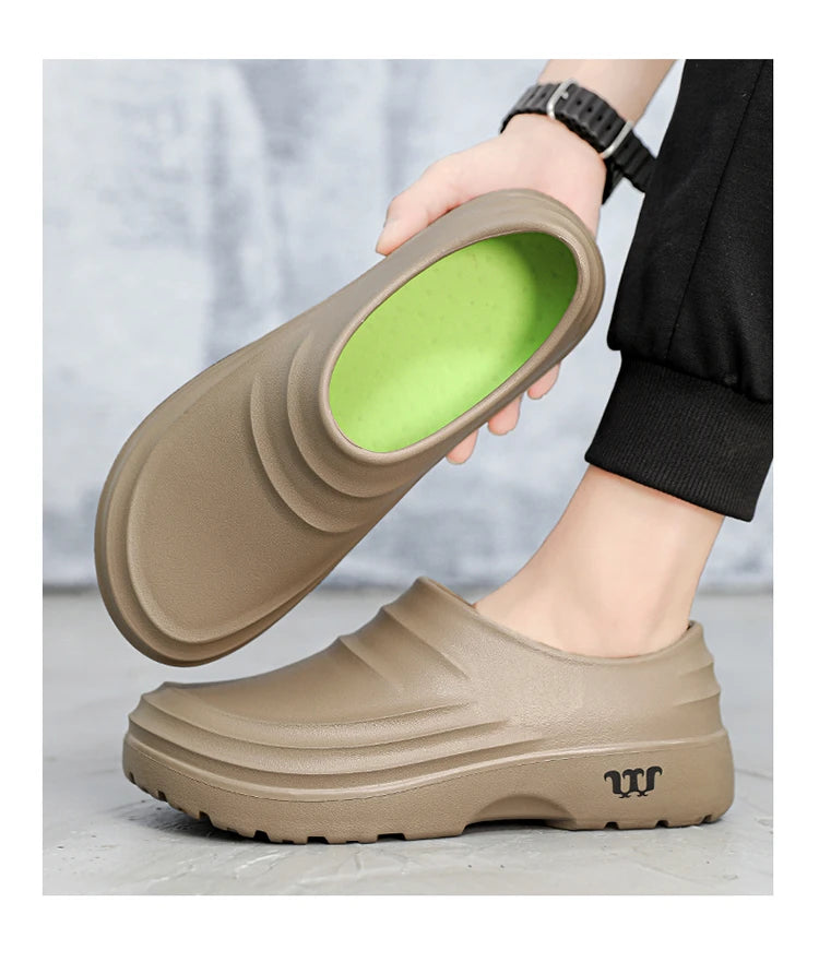 Summer Chef Shoes Anti Slip and Oil Proof Work Shoes Lazy Slippers  Casual Trendy Slippers One Step Fashion Shoes Sports Shoes