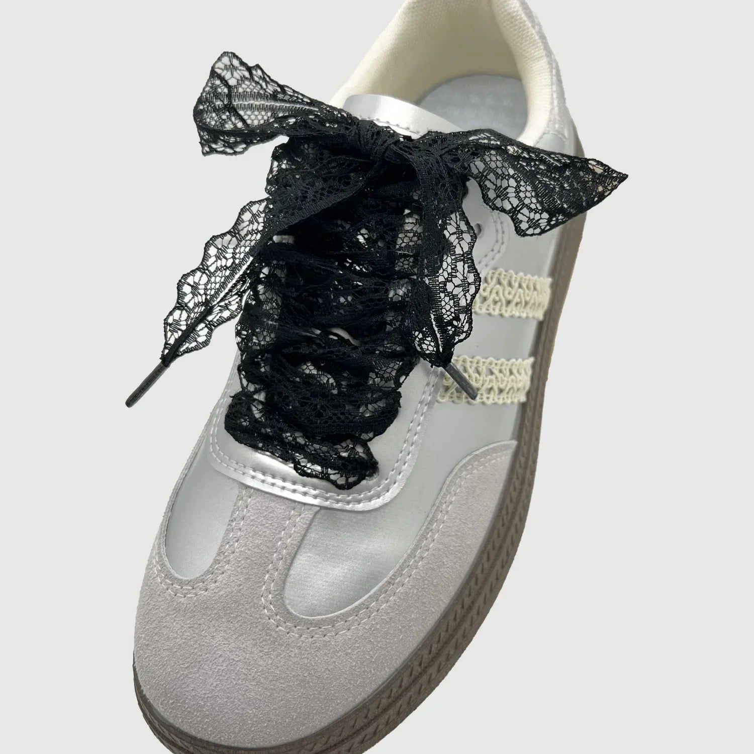 Hot Sale Lace Shoelaces for Women Casual Shoes 2.9CM Width Flat Shoelace for Sneakers Black White Shoe Laces Accessorices