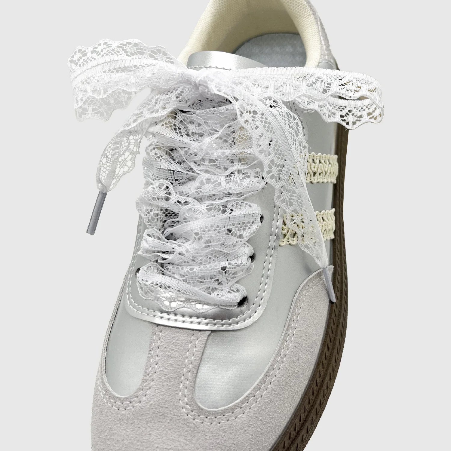 Hot Sale Lace Shoelaces for Women Casual Shoes 2.9CM Width Flat Shoelace for Sneakers Black White Shoe Laces Accessorices