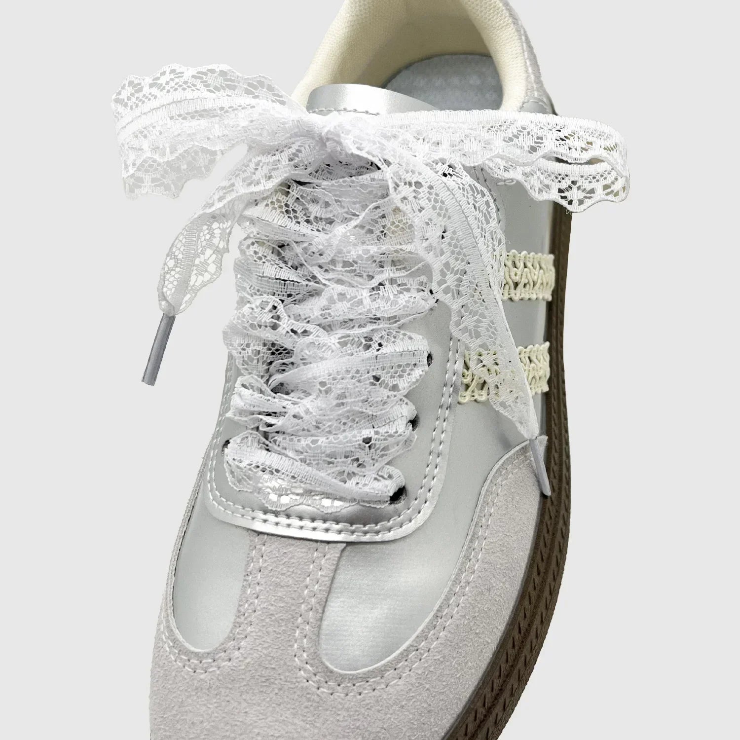 Hot Sale Lace Shoelaces for Women Casual Shoes 2.9CM Width Flat Shoelace for Sneakers Black White Shoe Laces Accessorices