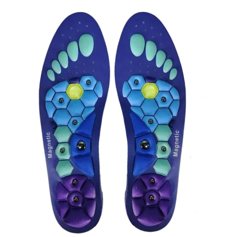 1Pair Acupressure Magnetic Therapy Insoles Slimming Breathable Running Shoes Cushion Feet Health Care Arch Support Sport Insoles
