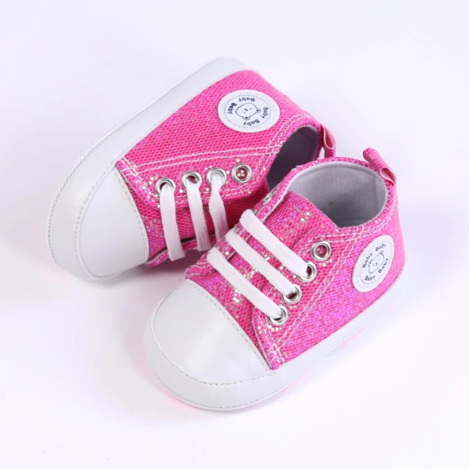 Trendy Comfortable Sequin Sneakers For Baby Boys, Lightweight Non Slip Shoes For Indoor Outdoor Walking, Spring And Autumn