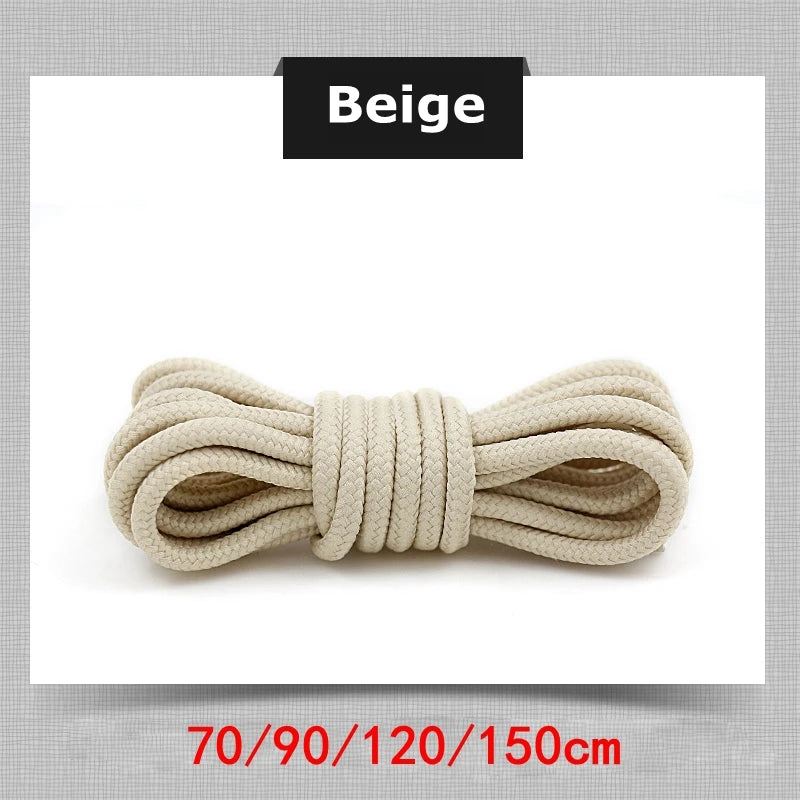 21 Colors Round Shoe Laces Polyester Solid Shoelaces Outdoor Leisure Sneakers Boots Shoes Lace 70cm/90cm/120cm/150cm 1 Pair