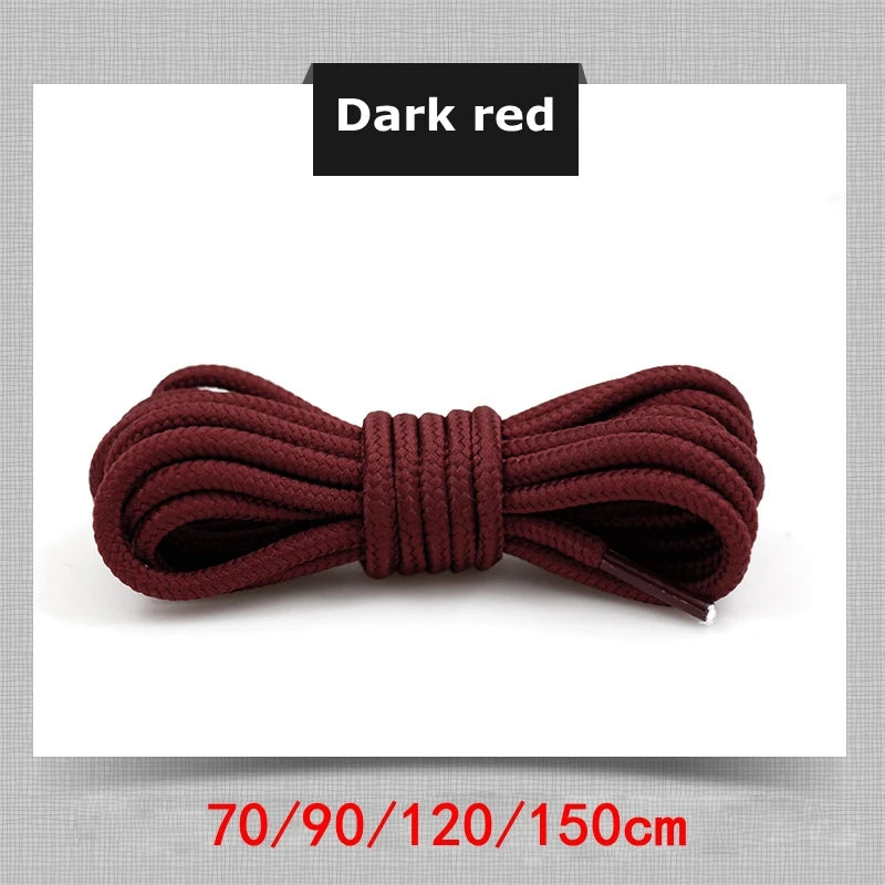 21 Colors Round Shoe Laces Polyester Solid Shoelaces Outdoor Leisure Sneakers Boots Shoes Lace 70cm/90cm/120cm/150cm 1 Pair
