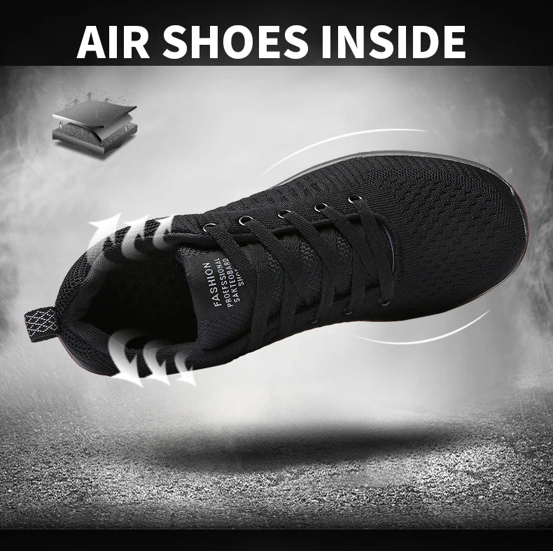 Men Running Walking Knit Shoes Fashion Casual Sneakers Breathable Sport Athletic Lightweight Men Sneakers Casual Shoes