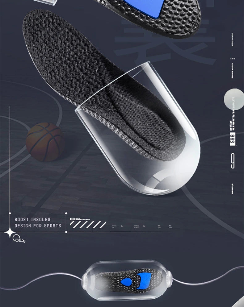 NEW Height Increase Templates Sports Shock Absorption Insoles for Feet Deodorant Orthopedic Insole for Shoes Men Women Shoe Sole