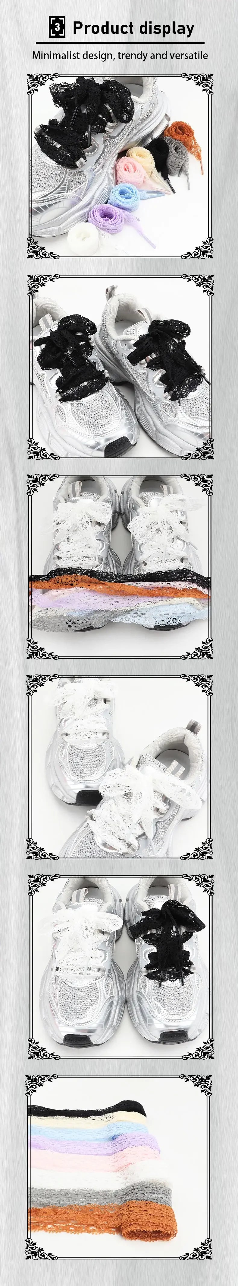 Flat Lace Shoe Laces Fancy Shoelaces for Women 3CM Width 80CM/100CM/120CM Length Canvas Sneakers Outdoor Casual Shoes Shoelace