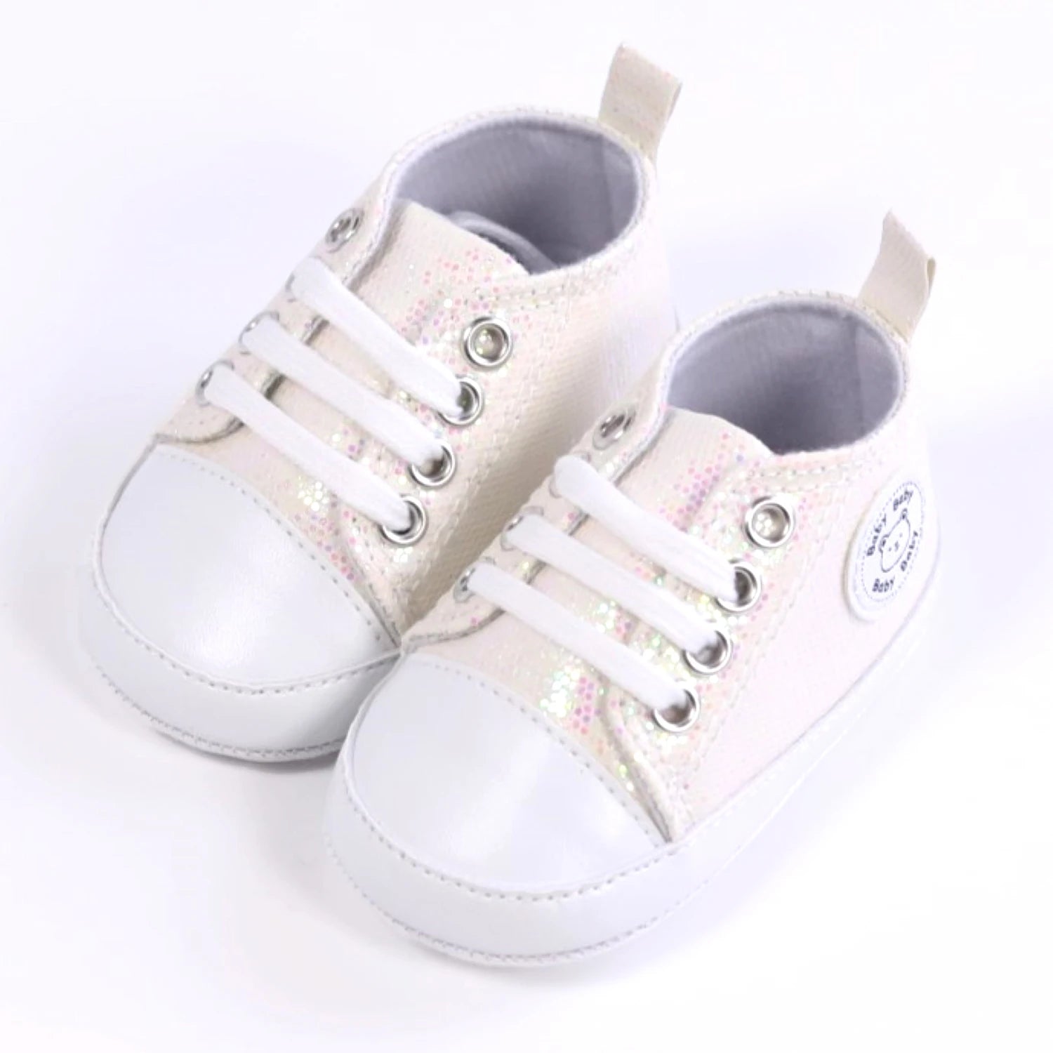 Trendy Comfortable Sequin Sneakers For Baby Boys, Lightweight Non Slip Shoes For Indoor Outdoor Walking, Spring And Autumn