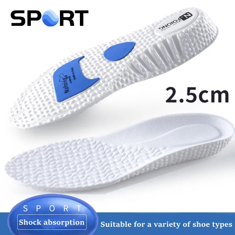 NEW Height Increase Templates Sports Shock Absorption Insoles for Feet Deodorant Orthopedic Insole for Shoes Men Women Shoe Sole