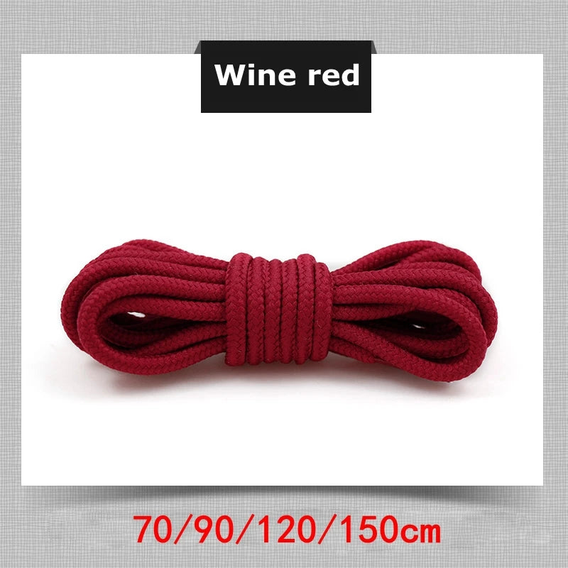 21 Colors Round Shoe Laces Polyester Solid Shoelaces Outdoor Leisure Sneakers Boots Shoes Lace 70cm/90cm/120cm/150cm 1 Pair
