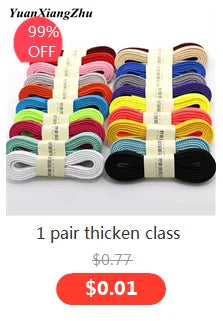 1Pair Fabric Flat Shoe laces Classic Shoelaces for Sneakers White Black Shoelace Quality Laces Shoes 100/120/140/160CM Strings