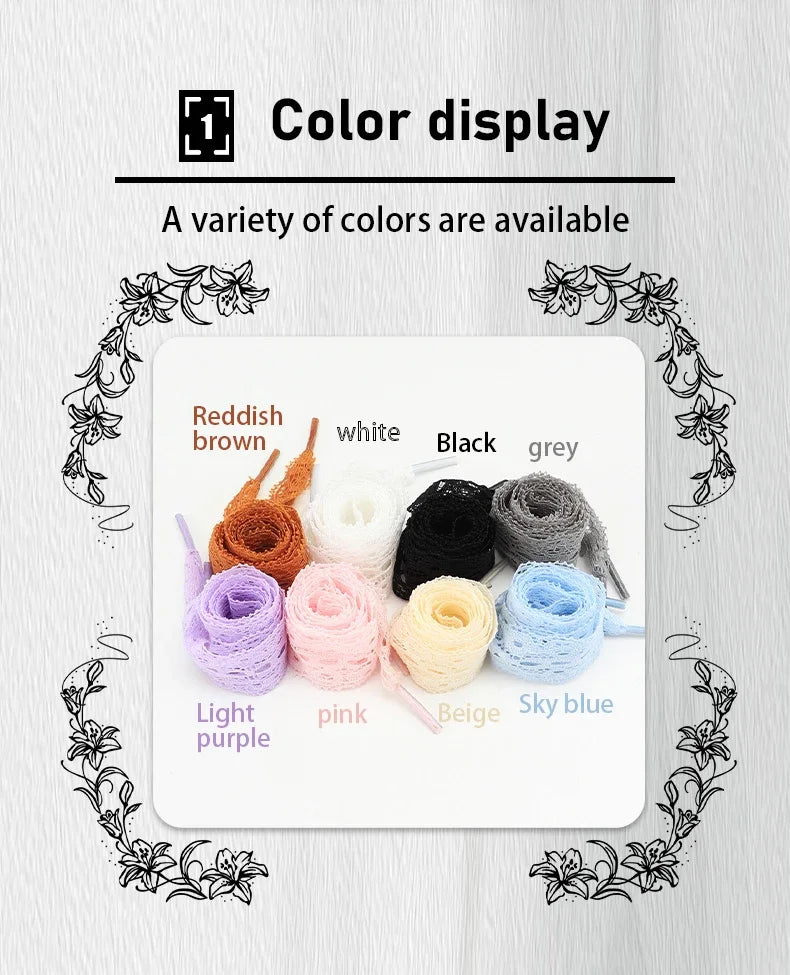 Flat Lace Shoe Laces Fancy Shoelaces for Women 3CM Width 80CM/100CM/120CM Length Canvas Sneakers Outdoor Casual Shoes Shoelace