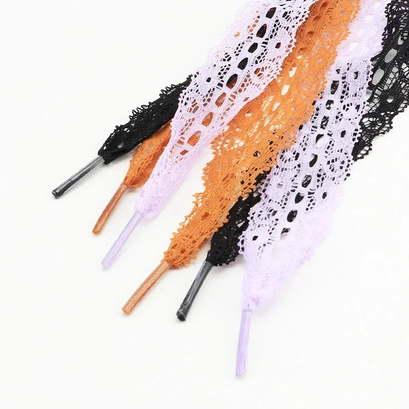 Flat Lace Shoe Laces Fancy Shoelaces for Women 3CM Width 80CM/100CM/120CM Length Canvas Sneakers Outdoor Casual Shoes Shoelace