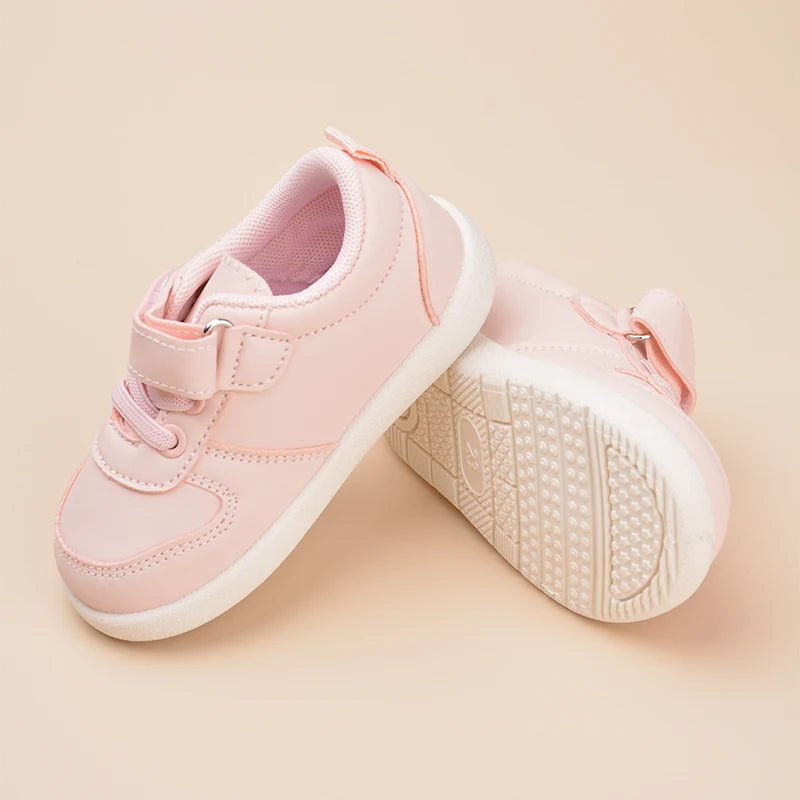 Girls Lovely Pink Daily Outdoor Low Top Soft  Flat Sports Sneakers Kids Casual Shoes EK9S49