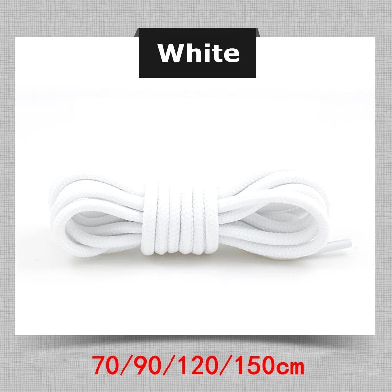 21 Colors Round Shoe Laces Polyester Solid Shoelaces Outdoor Leisure Sneakers Boots Shoes Lace 70cm/90cm/120cm/150cm 1 Pair