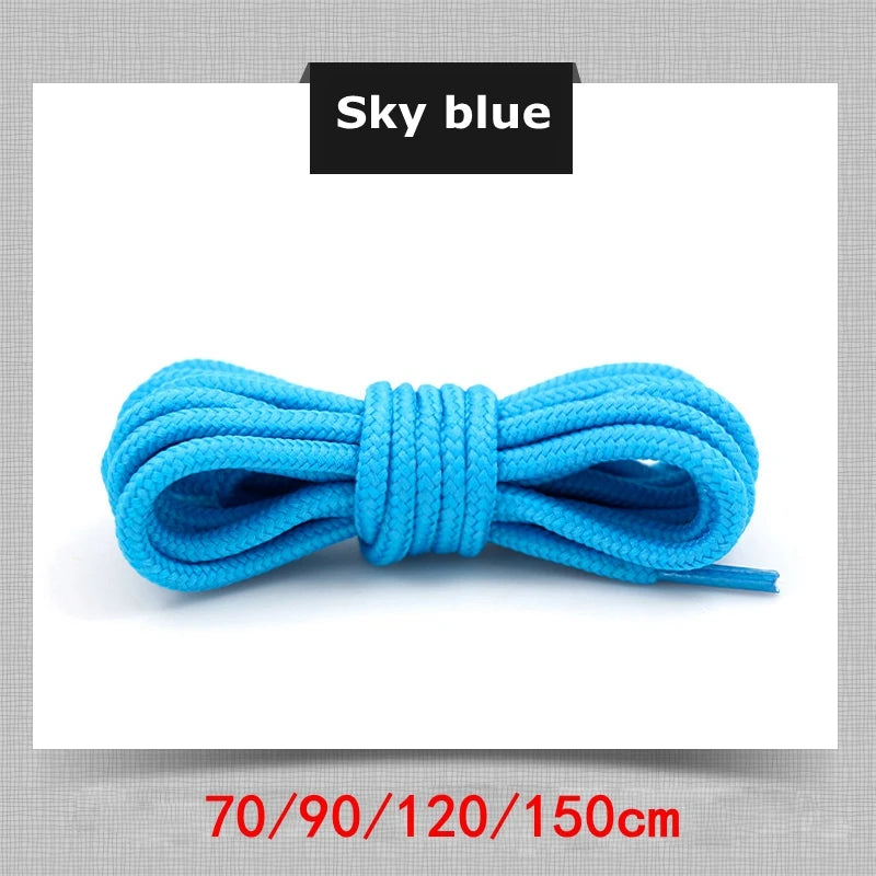 21 Colors Round Shoe Laces Polyester Solid Shoelaces Outdoor Leisure Sneakers Boots Shoes Lace 70cm/90cm/120cm/150cm 1 Pair