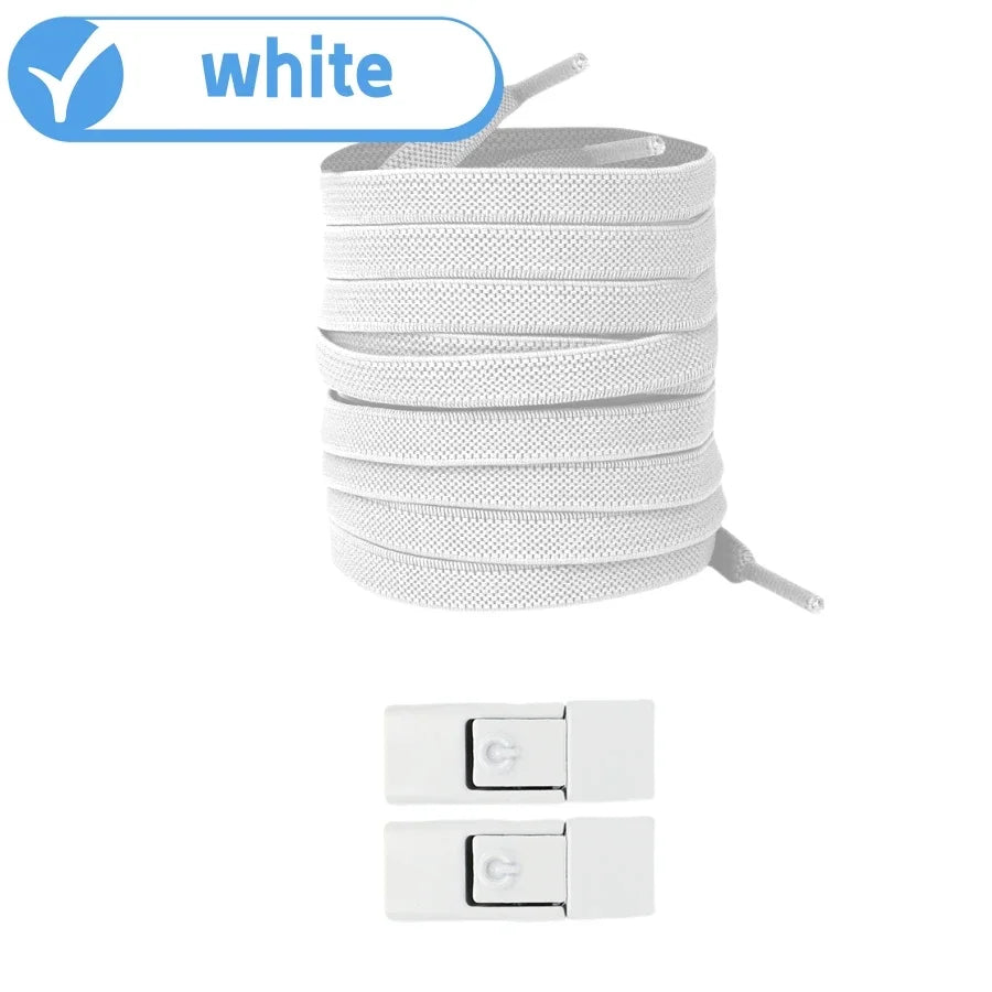 New Press Lock Shoelaces Without ties Gradient Flats Elastic Laces Sneakers Kids Adult No Tie Shoe laces for Shoes Accessories
