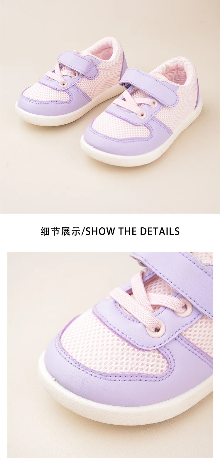 Girls Lovely Pink Daily Outdoor Low Top Soft  Flat Sports Sneakers Kids Casual Shoes EK9S49