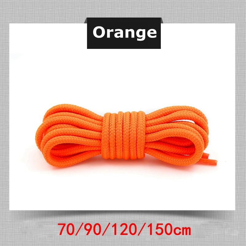 21 Colors Round Shoe Laces Polyester Solid Shoelaces Outdoor Leisure Sneakers Boots Shoes Lace 70cm/90cm/120cm/150cm 1 Pair